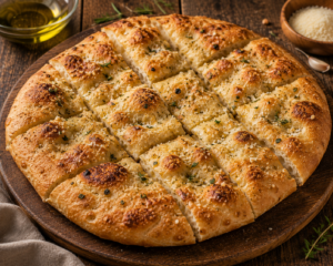 Focaccia Maison à l’Ail & Parmesan